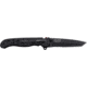 CRKT M16-10 Carson EDC Tanto Folding Knife, Black, Triple Point Serrations, EDP Blade M16-10KZ
