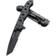 CRKT M16-10 Carson EDC Tanto Folding Knife, Black, Triple Point Serrations, EDP Blade M16-10KZ