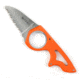 CRKT Neckolas Compact Fixed Blade Knife, TriPoint Serrated, Orange Handle 2391