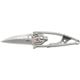 CRKT Snap Folding Knife, 2.55in, 420J2, Drop Point Blade, Stainless Steel Handle, 5102N