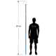 Cuda 8ft Shaft with 4in Hook Carbon Fiber Gaff, Blue/Black, 18139
