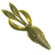 Culprit Flutter Craw, 4in, 6 Pack, Green Pumpkin, IB406-J2