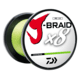 Daiwa J-Braid 8X Braided Line w/Bulk Spool, 3000yds, 15lb, Chartreuse, JB8U15-3000CH