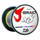 Daiwa J-Braid 8X Braided Line w/Bulk Spool, 3000yds, 50lb, Multi-Color, JB8U50-3000MU
