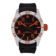 Dakota Watches Aluminum Diver, Black/Orange Dial, Aluminum Case,Black Strap, NO 4792-6