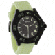Dakota Watches Glow In The Dark, Black Dial, Luminous Silicon Strap 2428-2