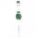 Dakota Watches Midsize Calendar, Green Dial, White Leather Band 3077-4