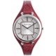 Dakota Watches Midsize Colorful Leather, Silver Dial, Red Leather Band 3030-0