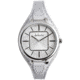 Dakota Watches Midsize Colorful Leather, Silver Dial, White Leather Band 3026-4