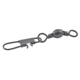 Danielson Barrel Swivel w/Interlock Snap, Size 12, Black, 7/Pack, 2500SPBLK-12