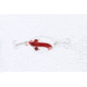 Dardevle Red Eye Spinning Wiggler Spoon, 2in, 1/4 oz, Red/white Stripe, Nickel Back, 8841