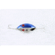 Dardevle Red Eye Wiggler Spoon 3in, 1oz, Half Nickel/Half Blue Nickel Back, 8825