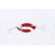 Dardevle Red Eye Wiggler Spoon 3in, 1oz, Red/white Stripe, Nickel Back, 8816