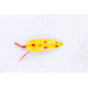 Dardevle Weedless Dardevlet Spoon, 3 5/8in, 1oz, Yellow/Red Diamonds, Brass Back, 517