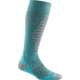 Darn Tough Edge OTC Midweight Sock with Cushion w/ Padded Shin, Female, Aqua, Large, 8013-AQUA-L-DARN