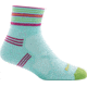 Darn Tough Running Vertex 1/4 Ultra Light Cushion Cool Max Sock - Women's, Aqua, Medium, 1023_AQUA_M_DARN