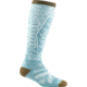 Darn Tough Traverse OTC Lightweight w/ Cushion w/ Padded Shin Ski Sock - Womens, Aqua, Medium, 8022-AQUA-M-DARN
