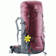 Deuter Aircontact Lite Womens Backpack 60 + 10 SL, Maroon/Graphite, 434021854230