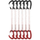 DMM Alpha Wire Quickdraws, 6 Pack, Matt Grey/Red, 25 cm, A608-25RDP6