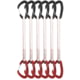 DMM Alpha Wire Quickdraws, 6 Pack, Matt Grey/Red, 25 cm, A608-25RDP6