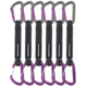 DMM Shadow/Spectre Hybrid Quickdraw - 6 Pack, Titanium/Purple, 18cm, A301-358PR-18P6