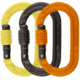 DMM Ultra O Screwgate Colour Locking Carabiners - 3 Pack, Lime/Grey/Orange, One Size, A322-P3A