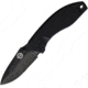 DMOS Burnside Black Folding Knife, 3.63in Closed, 2.5in, Black D2 Tool Steel Blade, Black Textured G10 Handle, KNIFE-BURN-B