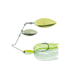 Duckett Fishing BD Water Slash Double Willow Spinnerbait, White/Chartreuse, 3/8 oz, MXWSDW3/8 WC