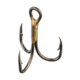 Eagle Claw 2x Double and Treble Hook,Curved Point,Regular Shank,Bronze,A-Pack Hooks 374A-8