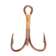 Eagle Claw 2x Double and Treble Hook,Curved Point,Regular Shank,Bronze,A-Pack Hooks 374A-10