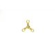 Eagle Claw 3-Way Swivel,Resealable Package,Brass,Size 4 01251-004