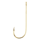 Eagle Claw Aberdeen Hook,Non-Offset,Ringed Eye,Light Wire,Gold,100-Box Hooks 202-1-0