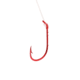 Eagle Claw Baitholder Snelled Hook,Offset,Down Eye,2 Slices,Medium Wire,Mono,7in,Red 139GEH-8