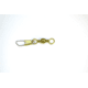 Eagle Claw Barrel Swivel w/Safety Snap,Resealable,Brass,Size 1 01141-001