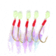 Eagle Claw Lazer Sharp Bait Rig, Urethane Flash Wings, Five Size 8 Gold Hooks, 19in Line, 3 Pack, L946-3PK-8