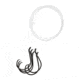 Eagle Claw Lazer Sharp Inline Ocotopus Circle Mono Snell 36in with L7228BP-2/0 Hook, Platinum Black, 5 per Pack, L800C2H-2/0