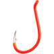 Eagle Claw Lazer Sharp Painted Octopus Hook, Needle Point, Long Shank, Offset, Up Eye, Fluorescent Orange, Size 2, 25 per Pack, L2FOUH-2