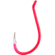 Eagle Claw Lazer Sharp Painted Octopus Hook, Needle Point, Long Shank, Offset, Up Eye, Fluorescent Red, Size 1/0, 25 per Pack, L2FRUH-1/0