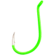 Eagle Claw Lazer Sharp Painted Octopus Hook, Needle Point, Long Shank, Offset, Up Eye, Lime Green, Size 4, 25 per Pack, L2LGUH-4