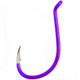 Eagle Claw Lazer Sharp Painted Octopus Hook, Needle Point, Long Shank, Offset, Up Eye, Purple, Size 4, 25 per Pack, L2PUUH-4