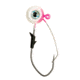 Eagle Claw Lazer Sharp Pro-V Weedless Eagle Eye Jig, 3/0 Hook, Pink/ White, 1/4oz, 5 per Pack, LEEJW14-17