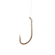 Eagle Claw Plain Shank Snelled Hook,Offset,Down Eye,Medium Wire,Double Line,7in,Bronze 032H-6
