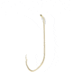 Eagle Claw Pro-V Bend Aberdeen Snelled Hook, Down Eye, Gold, Size 1/0, 6 per Pack, 126H-1/0