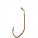 Eagle Claw Pro-V Bend Baitholder Snelled Hook, 2 Sliced Shank, Down Eye, Bronze, Size 1, 6 per Pack, 138H-1