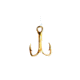 Eagle Claw Snelled Treble Hook,Non-Offset,Straight Point,Regular Shank,Mono,18in,Gold 673H-12