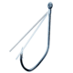 Eagle Claw Trokar Finesse Weedless Hook, Platinum Chrome, Size 2/0, 6 per Pack, TK137W-2/0
