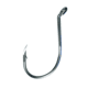 Eagle Claw Trokar Long Shank Octopus Hook, Down Point, Platinum Black, Size 5/0, 5 per Pack, TK2-5/0