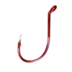 Eagle Claw Trokar Long Shank Octopus Hook, Red, Size 1/0, 8 per Pack, TK2R-1/0