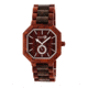 Earth Wood Acadia Bracelet Watches, Dark Brown/Red, One Size, ETHEW4705