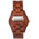 Earth Wood Heartwood Bracelet Watch w/Date, Red, One Size, ETHEW1503